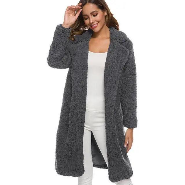 Cozy Teddy Fleece Long Coat