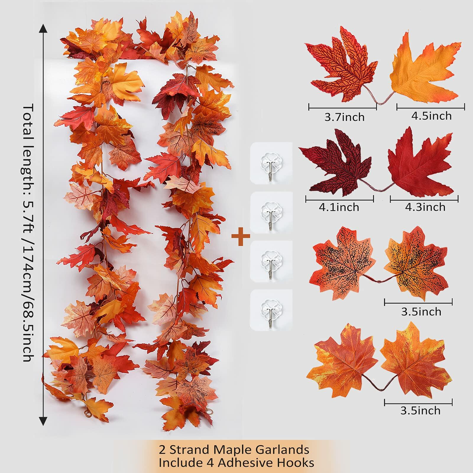 Artificial Maple Leaves Garland Set