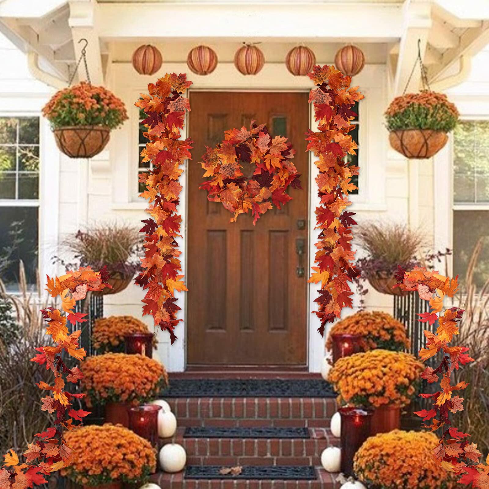 Artificial Maple Leaves Garland Set
