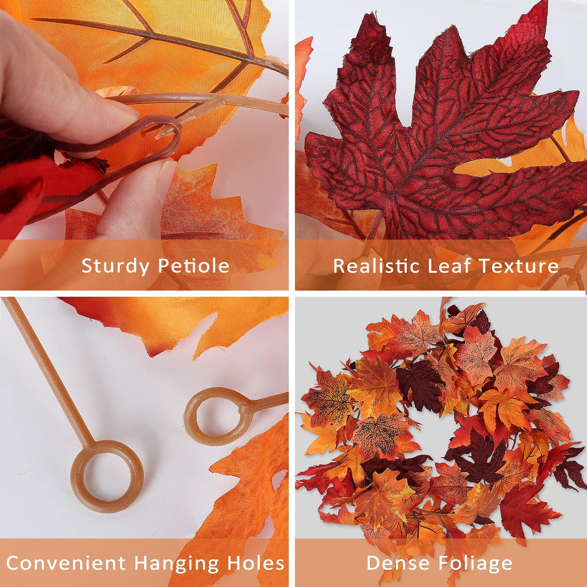 Artificial Maple Leaves Garland Set