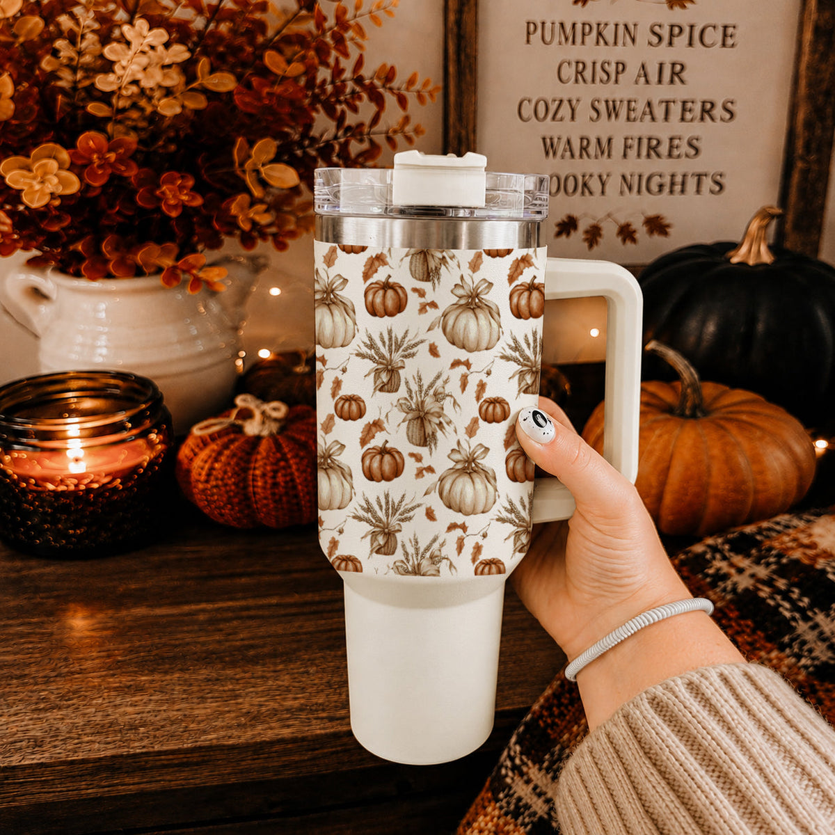 Rustic Pumpkins 40oz Tumbler