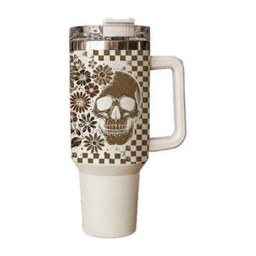 Retro Ghost Skull 40oz Tumbler