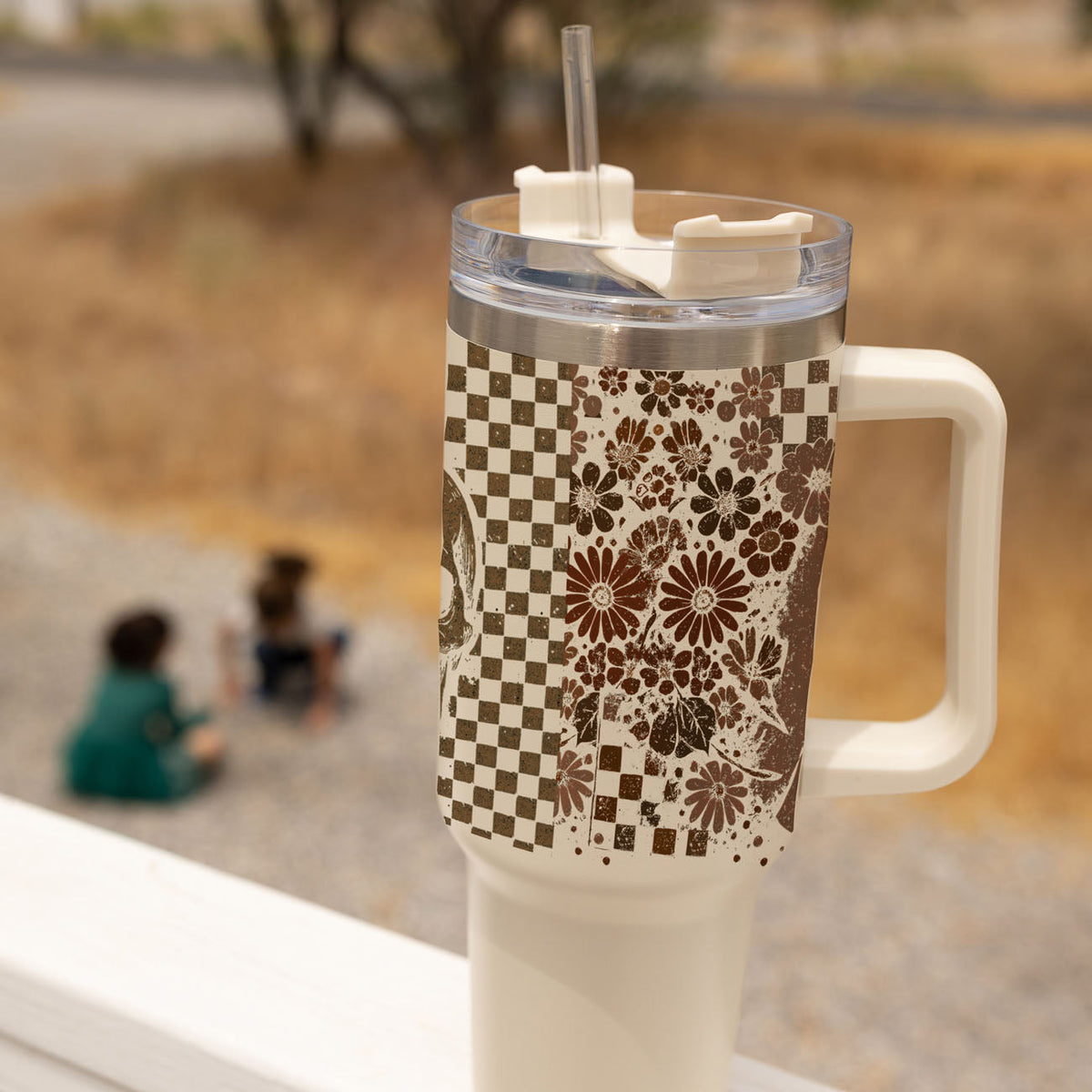 Retro Ghost Skull 40oz Tumbler