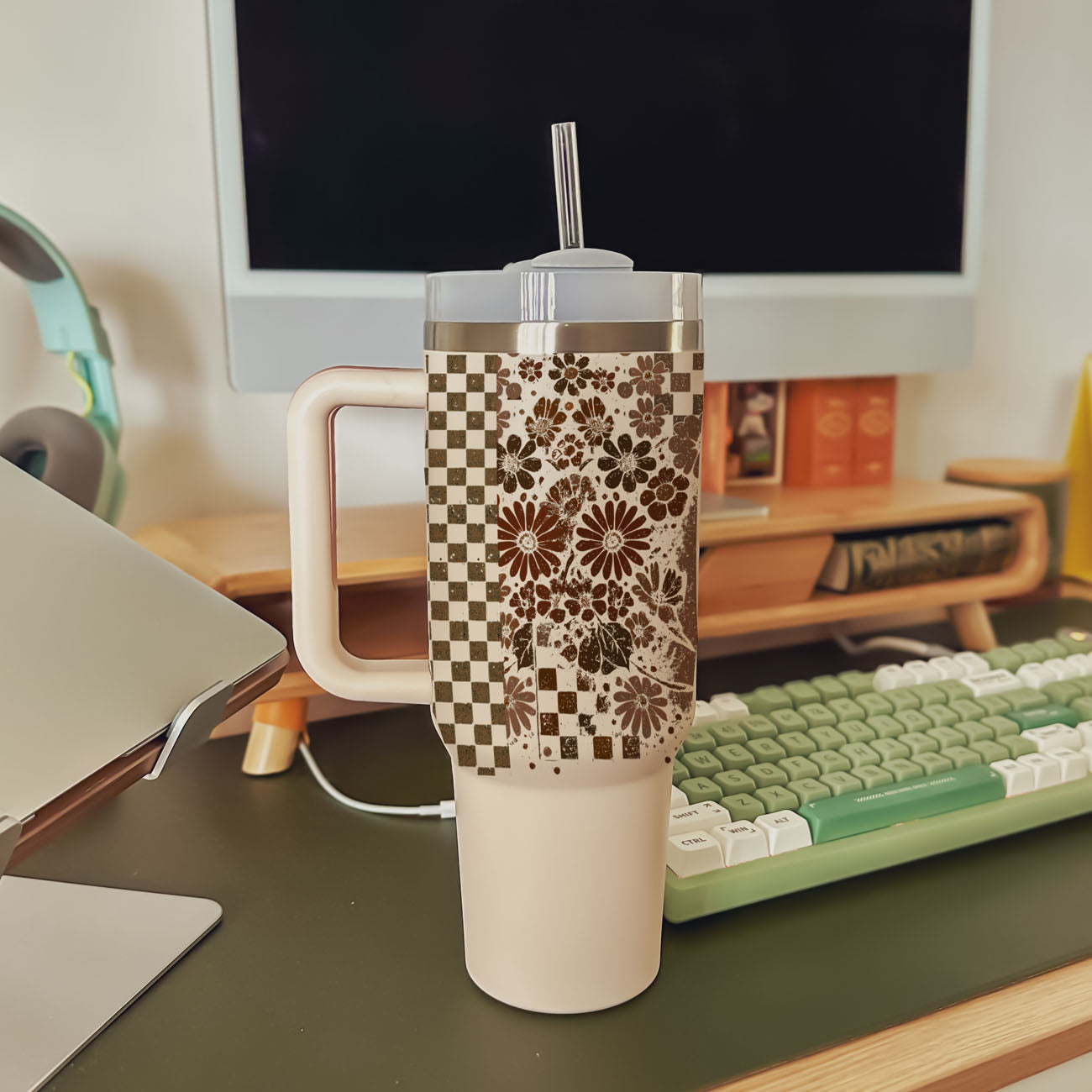 Retro Ghost Skull 40oz Tumbler