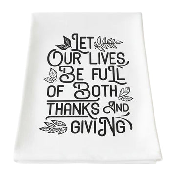 Thankful Thanksgiving Kitchen Tea Towel