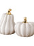 White Luxe Ceramic Pumpkin Decor
